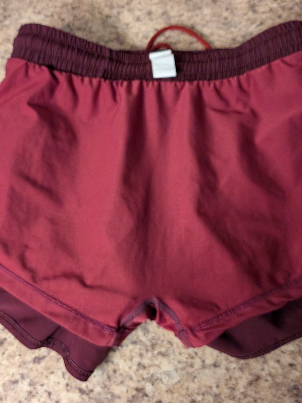 lululemon athletica Women's Maroon Performance Running Shorts - Picture 3 of 5